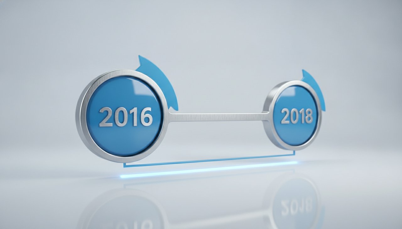 Chronologie visuelle des dates clés du RGPD de 2016 à 2018